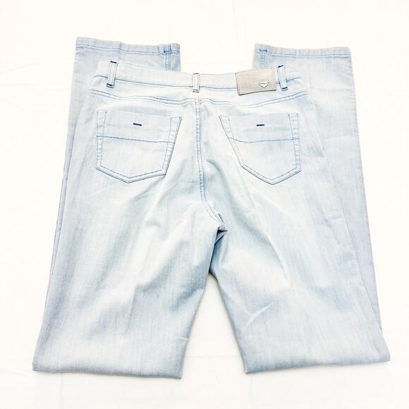 Le Copains Light Wash Seam Straight Leg Denim Jeans Size 44 - Picture 5 of 10